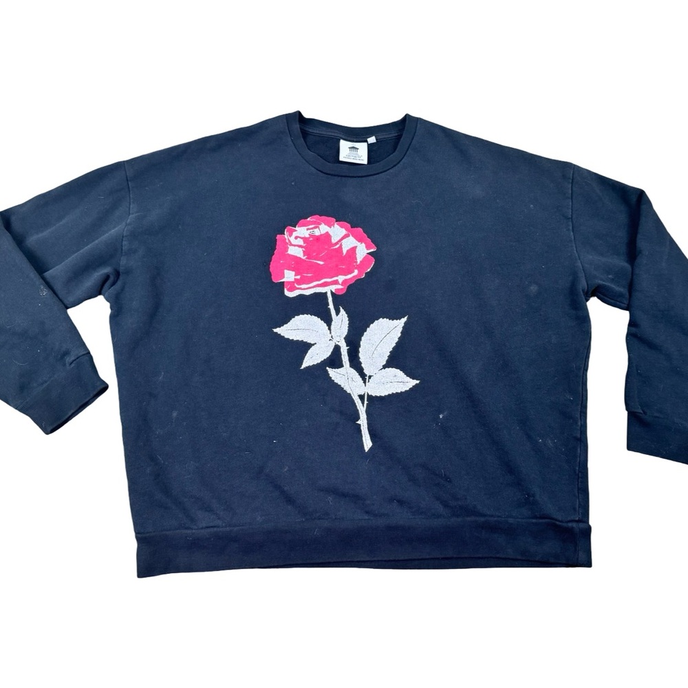 Carhartt x Perks and Mini Radio Club L.A. Black Oversized Rose Sweatshirt Med